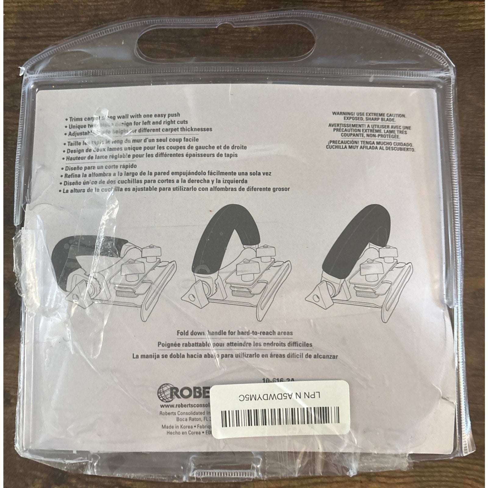 Roberts Conventional Carpet Trimmer with 20 Heavy-Duty Slotted Blades 10-616-2A