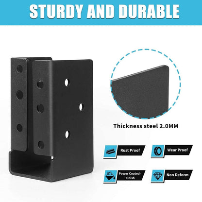 24 Concealed Joist Hanger Flange Powder-Coated Steel Bracket for 2x4" Beam Swing