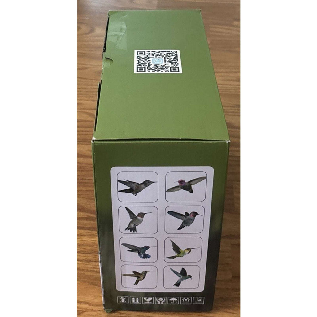 Glass Smart Solar Powered Hummingbird Feeder w/ Camera 2K HD Live View, AI ID
