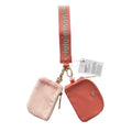 Lululemon Dual Pouch Wristlet Wordmark Melon/Peach, Light Pink with Gold