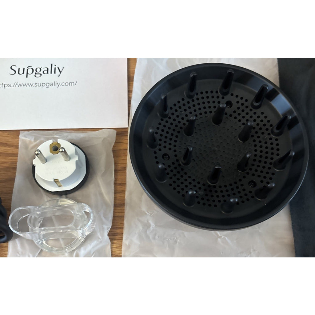 Supgaliy H5 1500W High Speed Dual Voltage Mini Hair Dryer 2 Speeds 4 Temperature