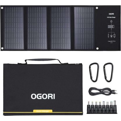 OGORI Portable Foldable High Efficiency 50W Solar Panel Smart Charger Waterproof