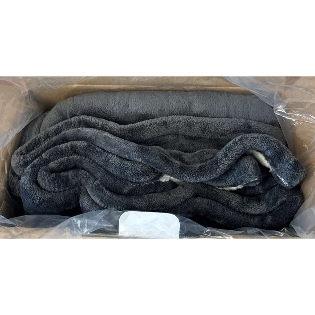 Westinghouse Electric Heating Blanket Silky Flannel & Sherpa Twin Size Charcoal