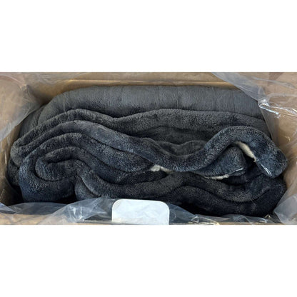 Westinghouse Electric Heating Blanket Silky Flannel & Sherpa Twin Size Charcoal