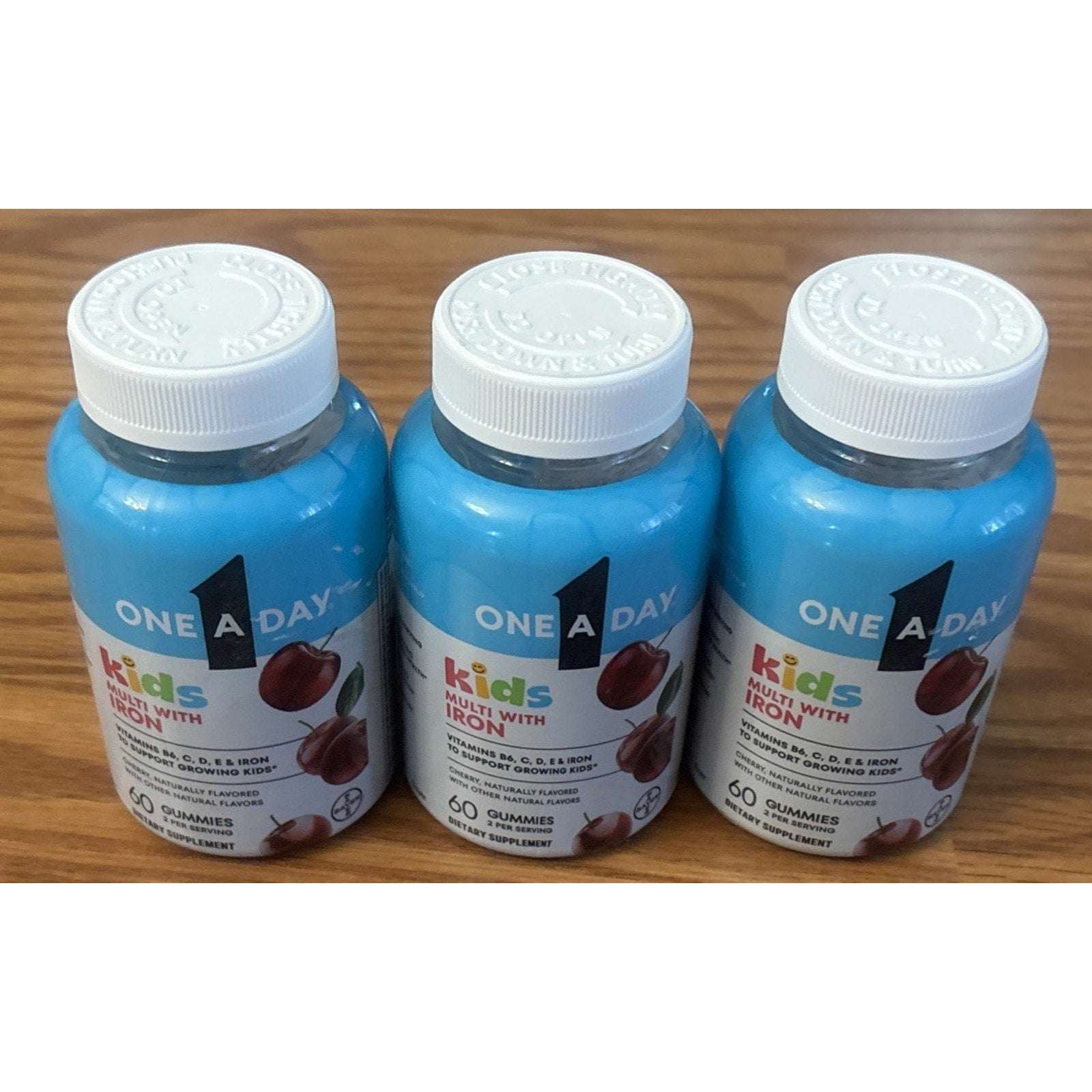 3PK One A Day Kids Multi With Iron Cherry 60 Gummies EACH(180 Total) EXP 06/2027