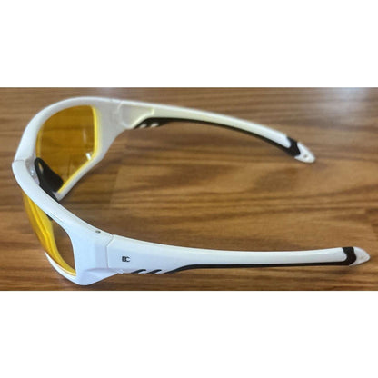 BIRCEN Night Vision Anti Glare Glasses White Sports Frames for Driving Fishing +