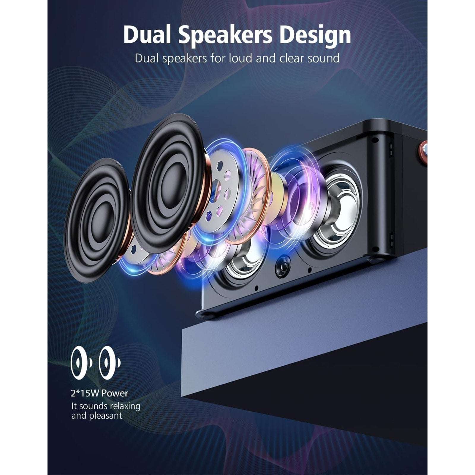 Karaoke Machine, Portable Bluetooth Speaker, PA System w/ 2 Wireless Microphones