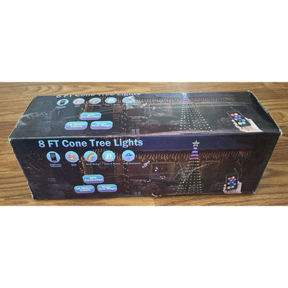 8' Smart 340 LED Christmas Tree App Control RGB Lighted Cone Music Sync DIY IP65