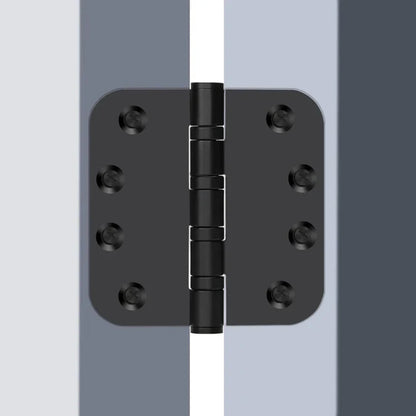 3Pk Stainless Steel Black Ball Bearing 4'' with 5/8'' Radius Corners Door Hinge