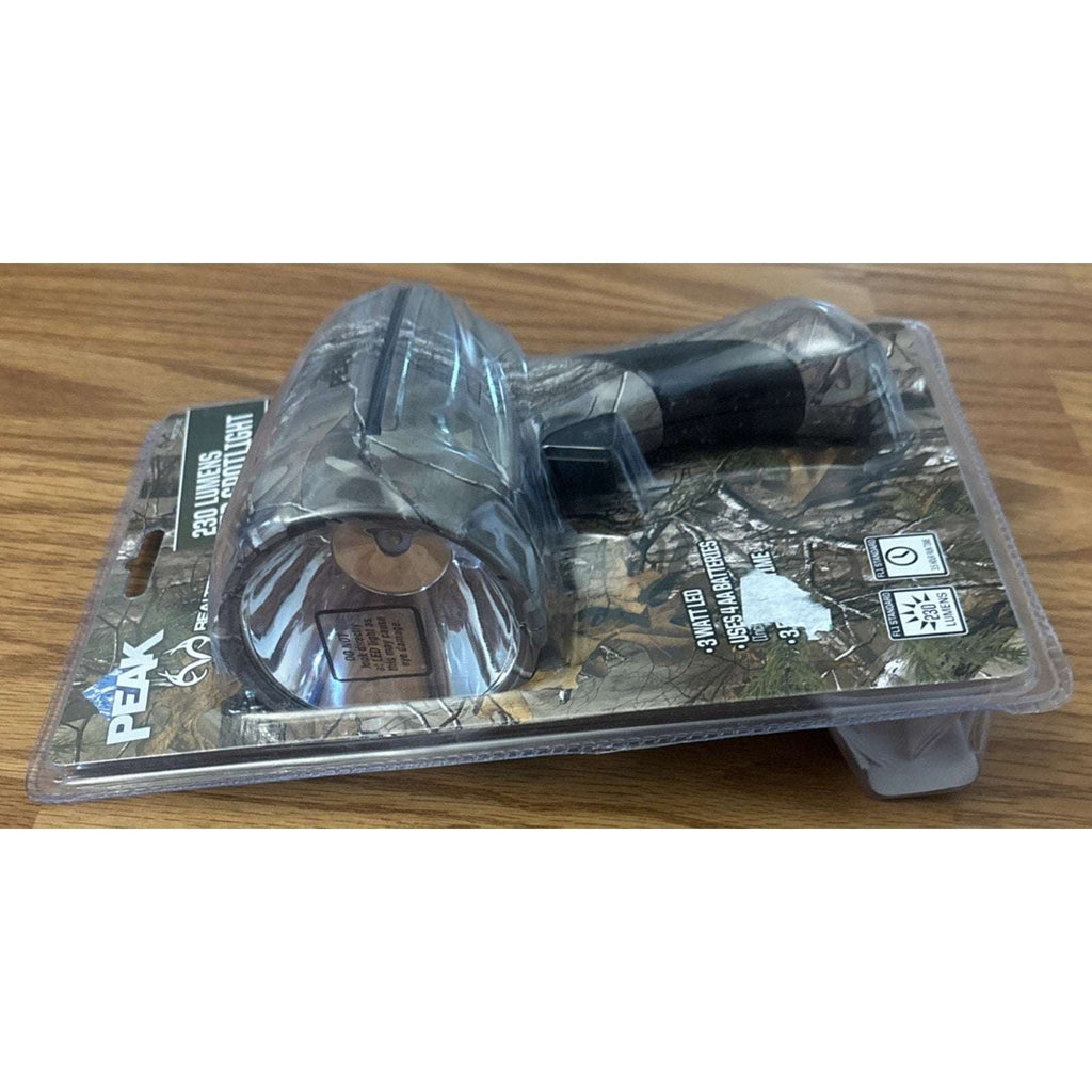 Peak Camo Realtree 230 Lumens 3 Watt LED Spotlight AA Battery Powered PKCOT3AC