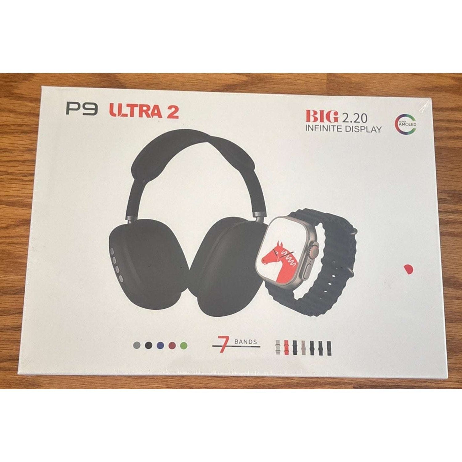 P9 Ultra 2 Super Amoled Smart Watch Set with Big 2.20 Infinite Display