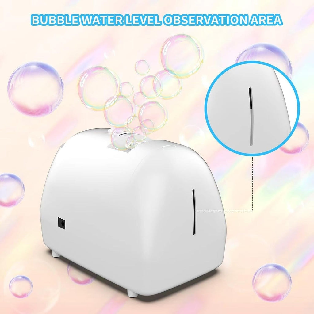 Automatic Bubble Machine Portable Maker 60+ Min Continuous Blaster Dual Power
