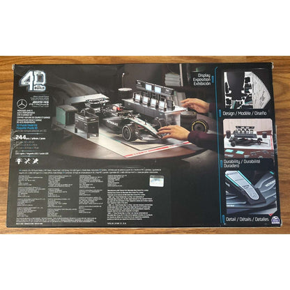 4D Build Mercedes AMG Petronas F1 W15 Garage Set 244Pc LED Lights New/Seale