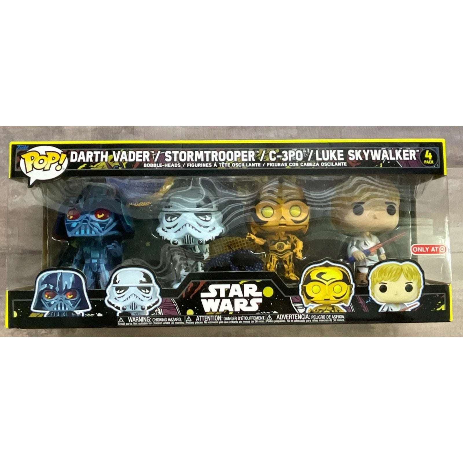 Funko Pop Star Wars 4 Pack Darth Vader Stormtrooper C3PO Luke Skywalker Target