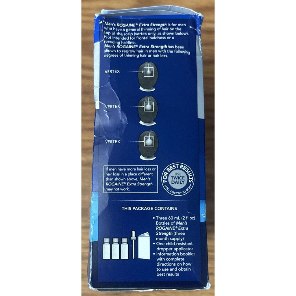 Men's ROGAINE 5% Minoxidil Solution Extra Strength 3 Month Supply EXP 11/2028