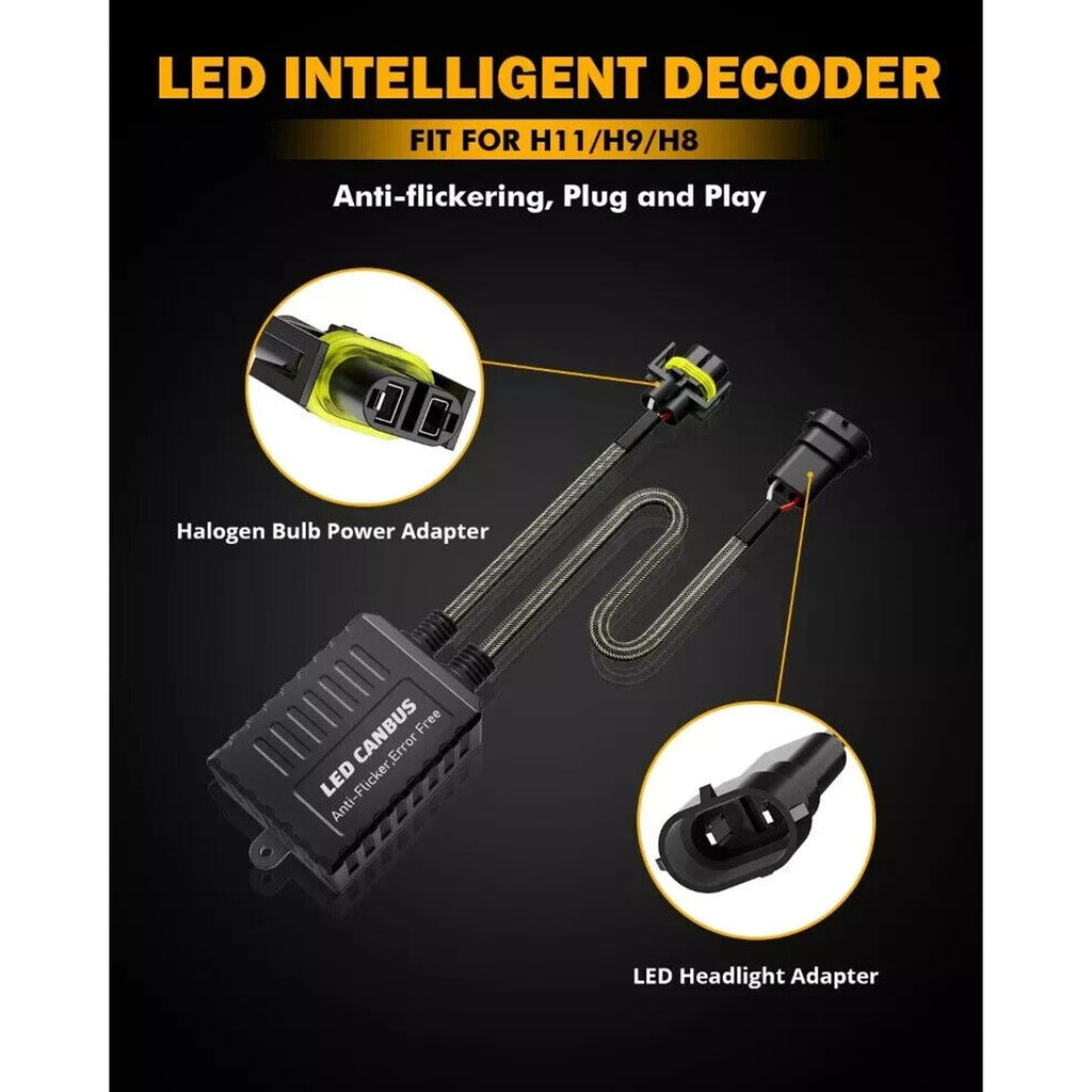 AUXBEAM H11 H9 H8 LED Headlight Decoder Canbus Error Free Anti Flicker GD002031