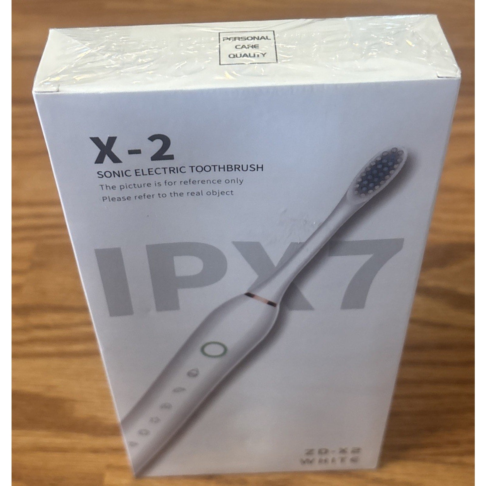 X-2 Sonic Electric Toothbrush, White, 6 Modes, 4 Heads, IPX7, USB Rechargeable