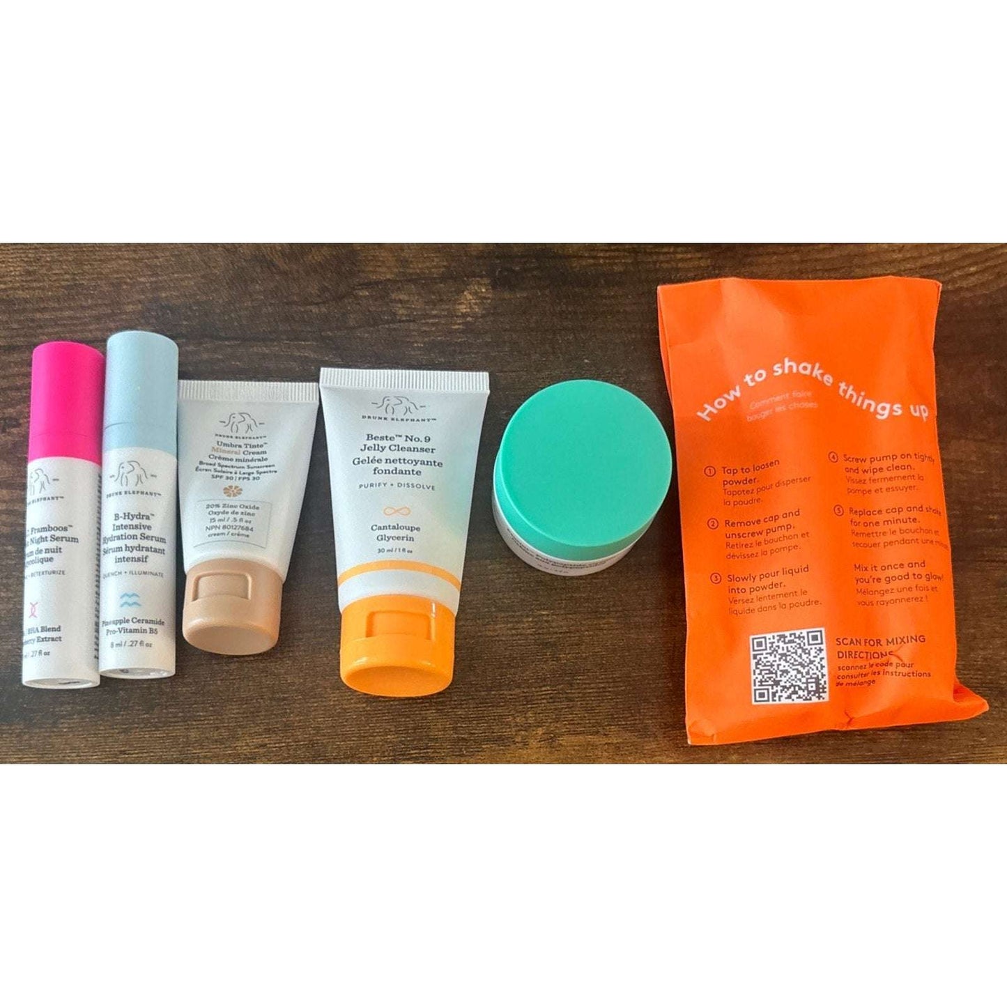 Drunk Elephant The Littles Travel 6Pc Skincare Kit +Bag NEW Exp. 07/01/2027
