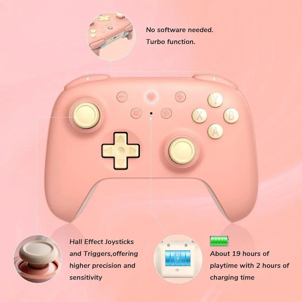 8BitDo Ultimate 2C Wireless Controller Peach 2.4G Bluetooth USB PC Android