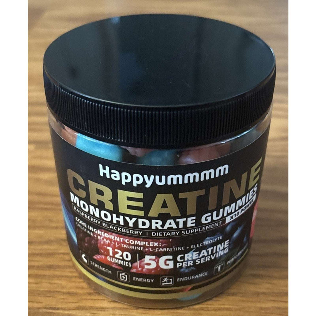 3x Happyummmm Creatine Monohydrate Gummies 5g Variety 120ct (360 Total) Exp 7/27