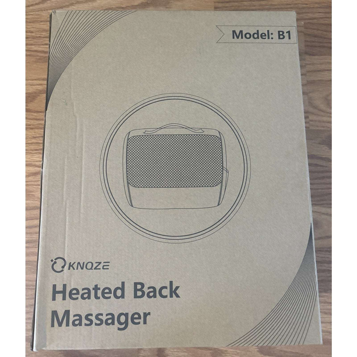 KNQZE 3-in-1 Shiatsu Back Massager Heated Lumbar Support 4D Kneading Deep Tissue
