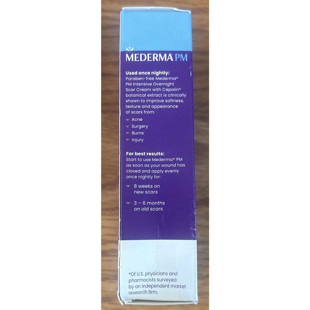 2PC Mederma PM Intensive Overnight Scar Cream Triple Action+ Tripeptol 1oz 04/28
