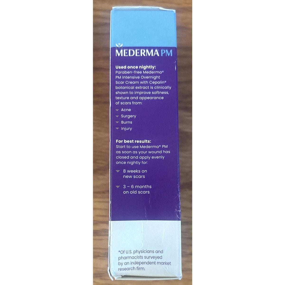 2PC Mederma PM Intensive Overnight Scar Cream Triple Action+ Tripeptol 1oz 04/28
