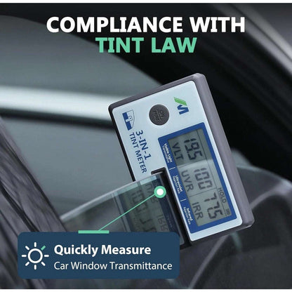 Mxmoonfree Digital Window 3-in-1 Tint Meter Solar Film Transmission Meter LS162