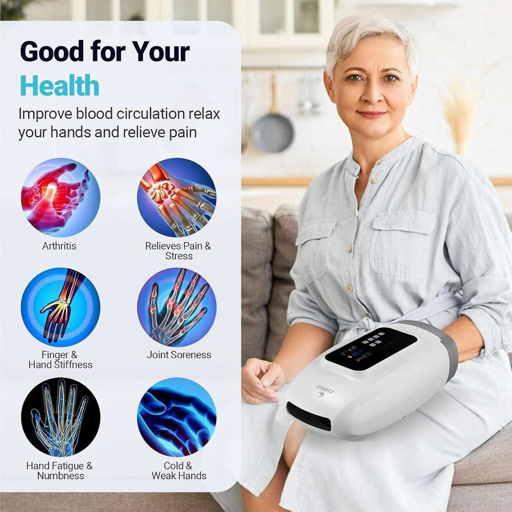 Hand Massager w/ Heat & Compression 6 Level Compression 6 Mode w/ Pressure Point