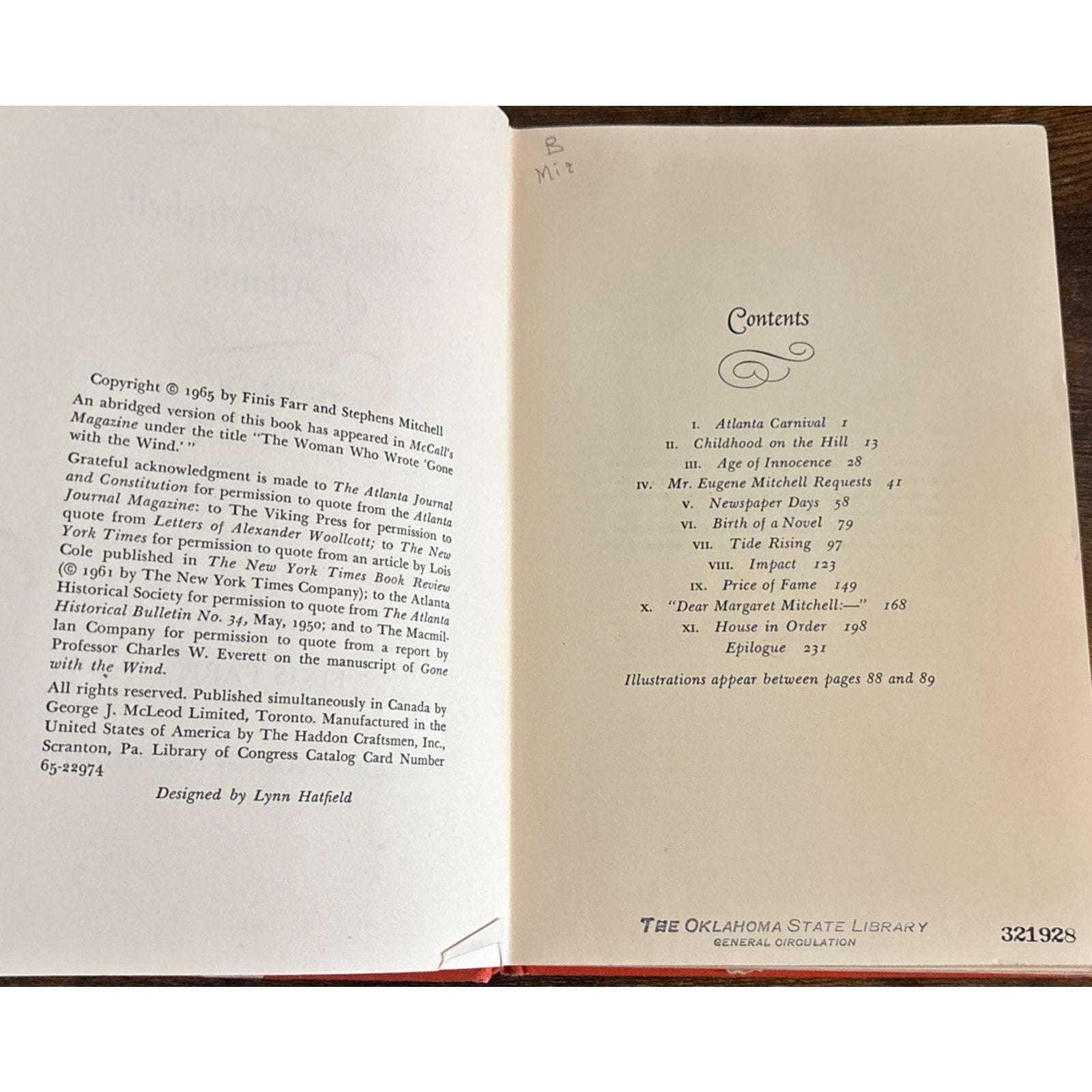 Margaret Mitchell of Atlanta: The Author of Gone With The Wind by Finis Farr HC