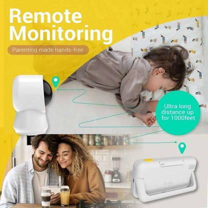 Ellie Baby Pro NON-Wifi AI Smart Baby Monitor w Audio, Cry Detect, Virtual Fence