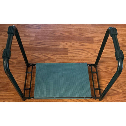 DEERFAMY 10.2"W Gardening Stool, Garden Kneeler Seat Tool Pouches 350lbs Green