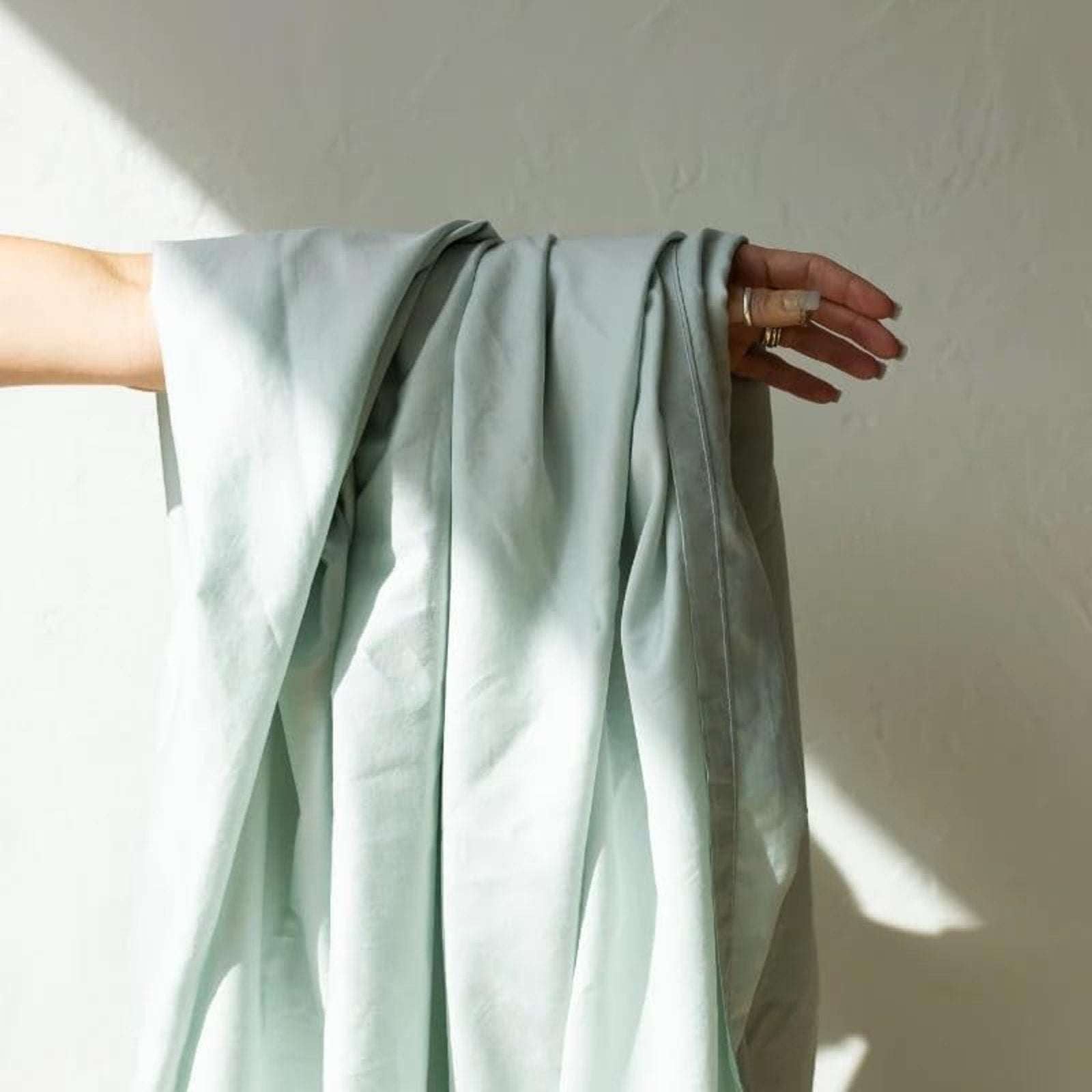DreamFit DreamComfort 100% Natural Long Staple Cotton Queen Size Sheet Set, Sage