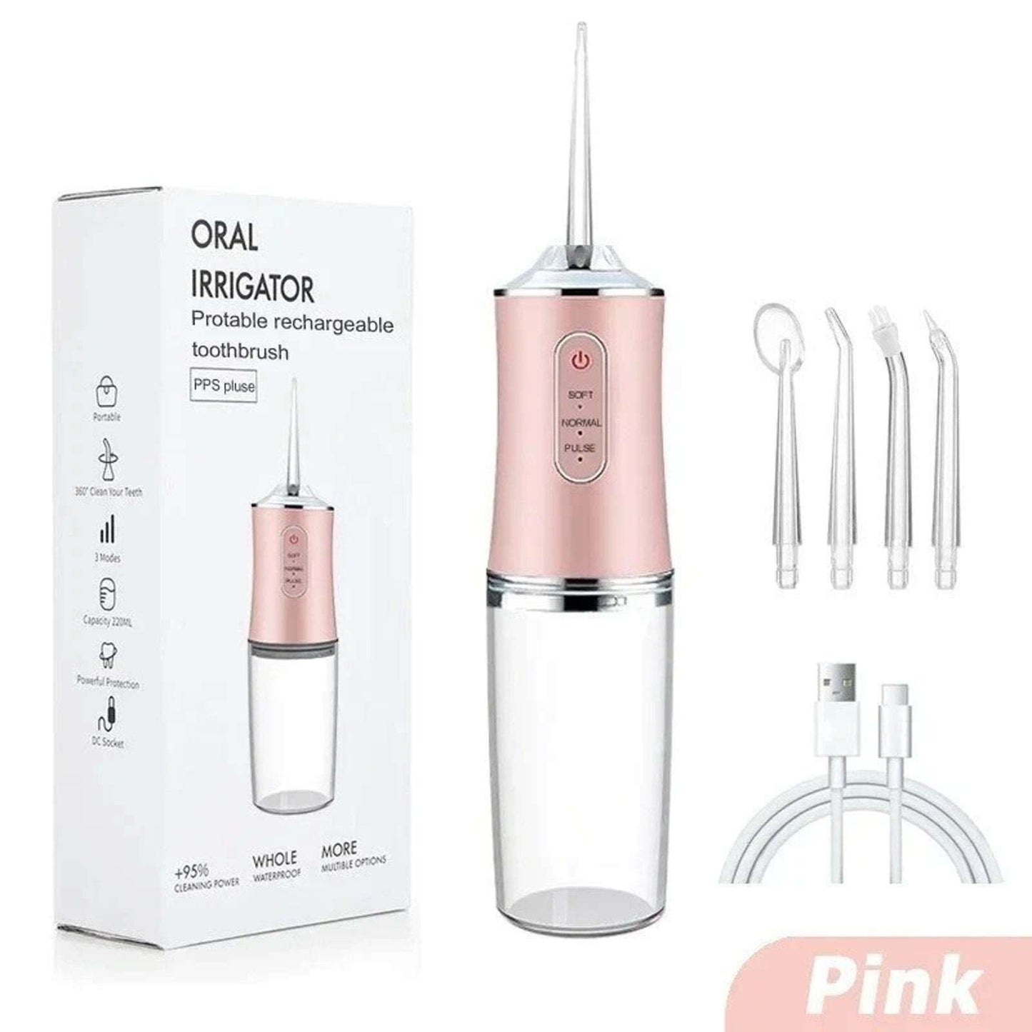 New Cordless Water Flosser Dental Oral Irrigator Travel Teeth Cleaner Floss Pick