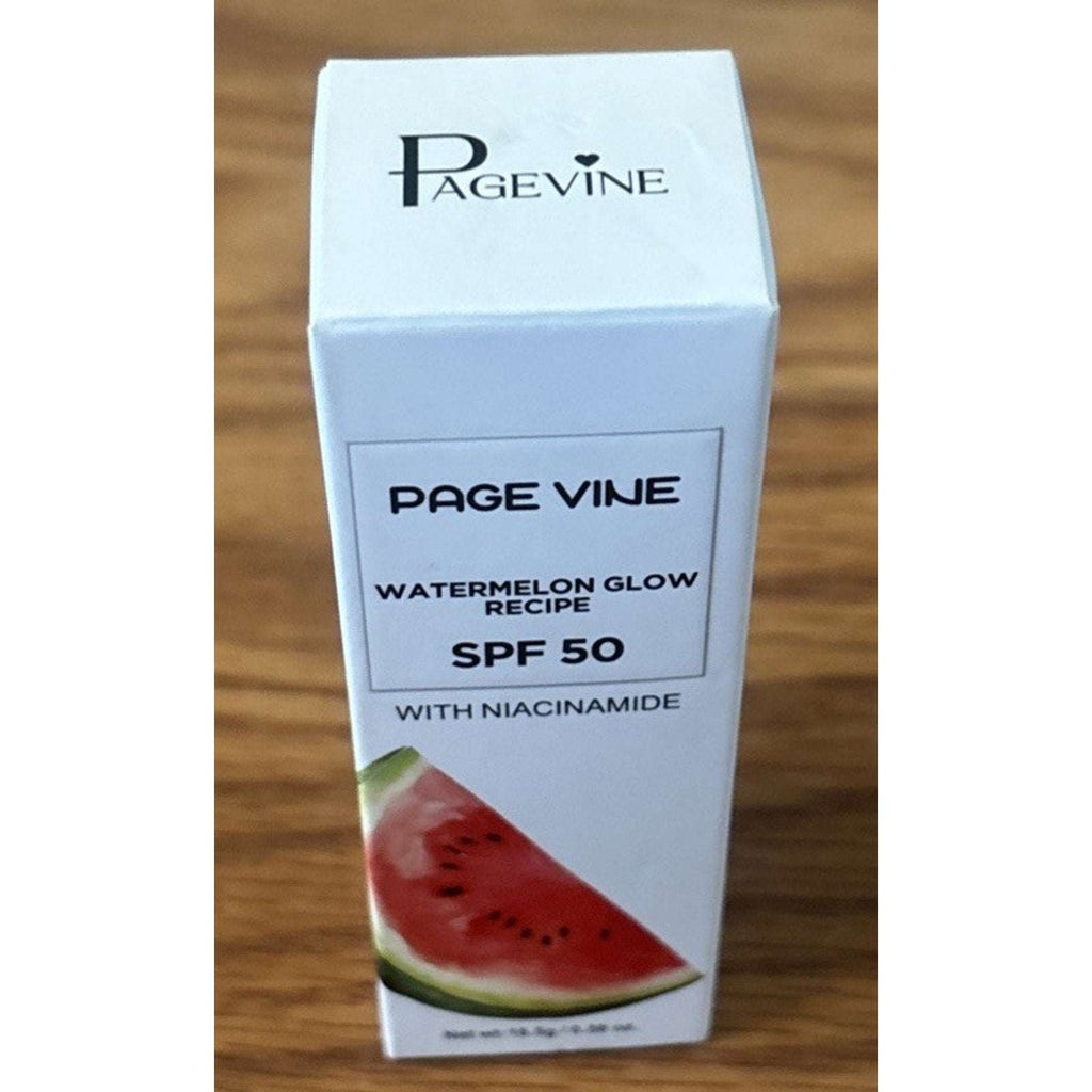 PageVine Watermelon Glow Recipe Dew Balm SPF 50 with Niacinamide .58 oz Stick