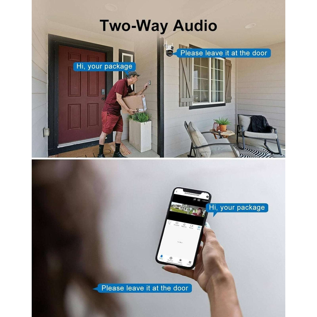 6MP WiFi Camera Outdoor Dual Screen Auto Tracking, Night Vision, 2-Way Intercom