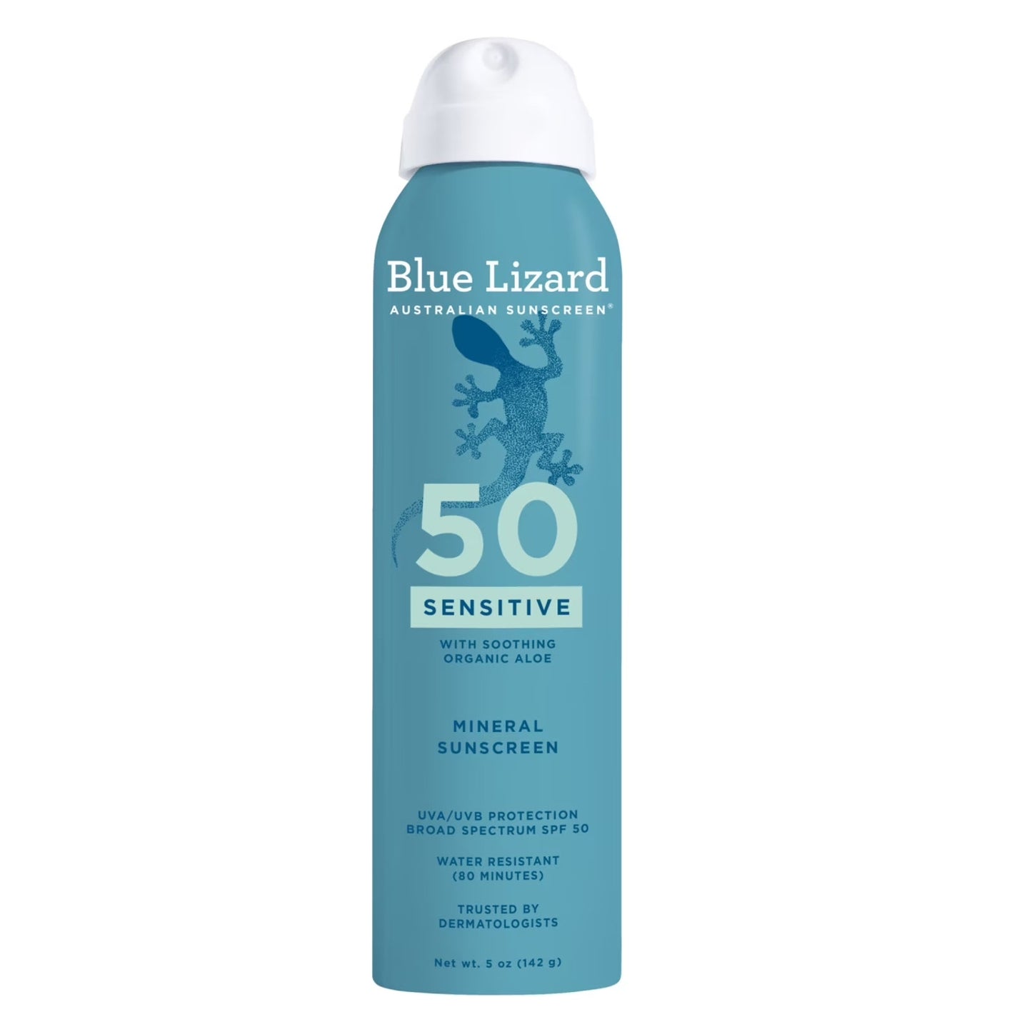 Blue Lizard SPF 50 Sensitive Mineral Sunscreen Spray w/ Aloe 5oz Exp 02/2028