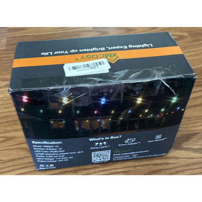 XMCOSY+ 48ft RGBCW Smart Outdoor String Lights, App Control, Alexa, Waterproof