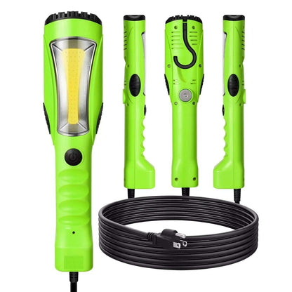 EDISHINE 2000LM LED Work Light, 15ft Cord, Dimmable, Handheld, Magnetic Hanging