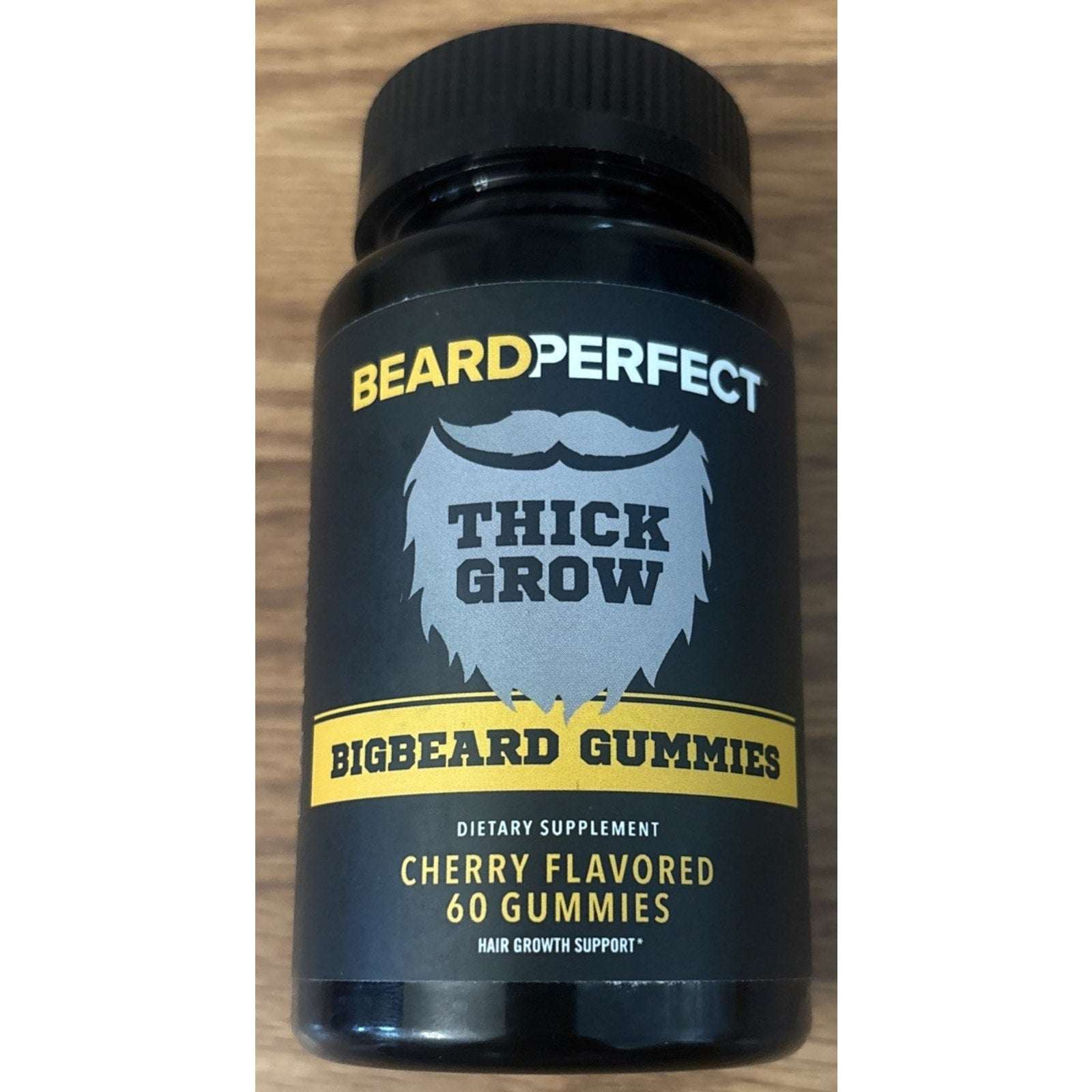 BeardPerfect THICKGROW BIGBEARD Gummies 60 Cherry w/ Biotin Vitamin B12 C D Zinc