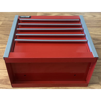 VEVOR Portable Metal Steel Tool Box 8.6" 5 Drawers Organizer for Garage Workshop