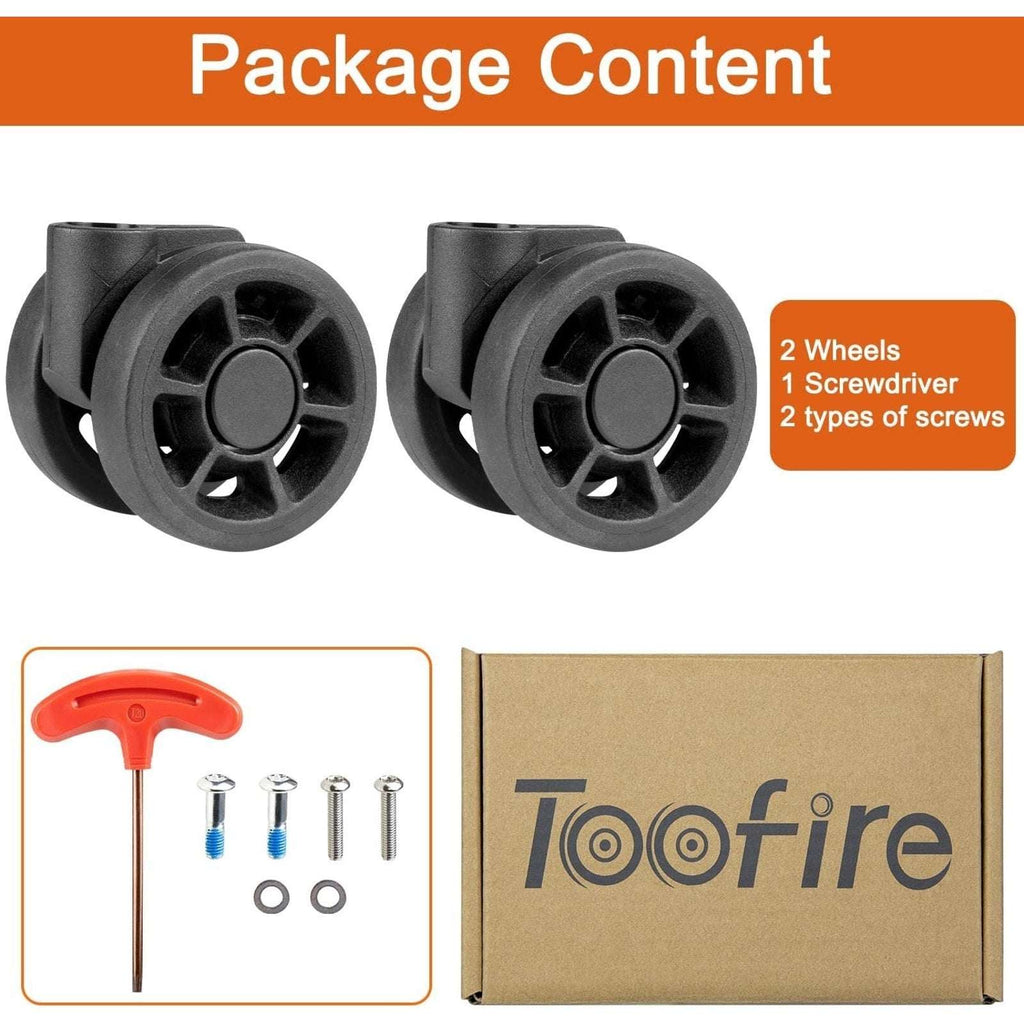 Wheels for Rimowa Trunk, 2 Pack Replacement Kit for Luggage(50mm-Black-Sector)