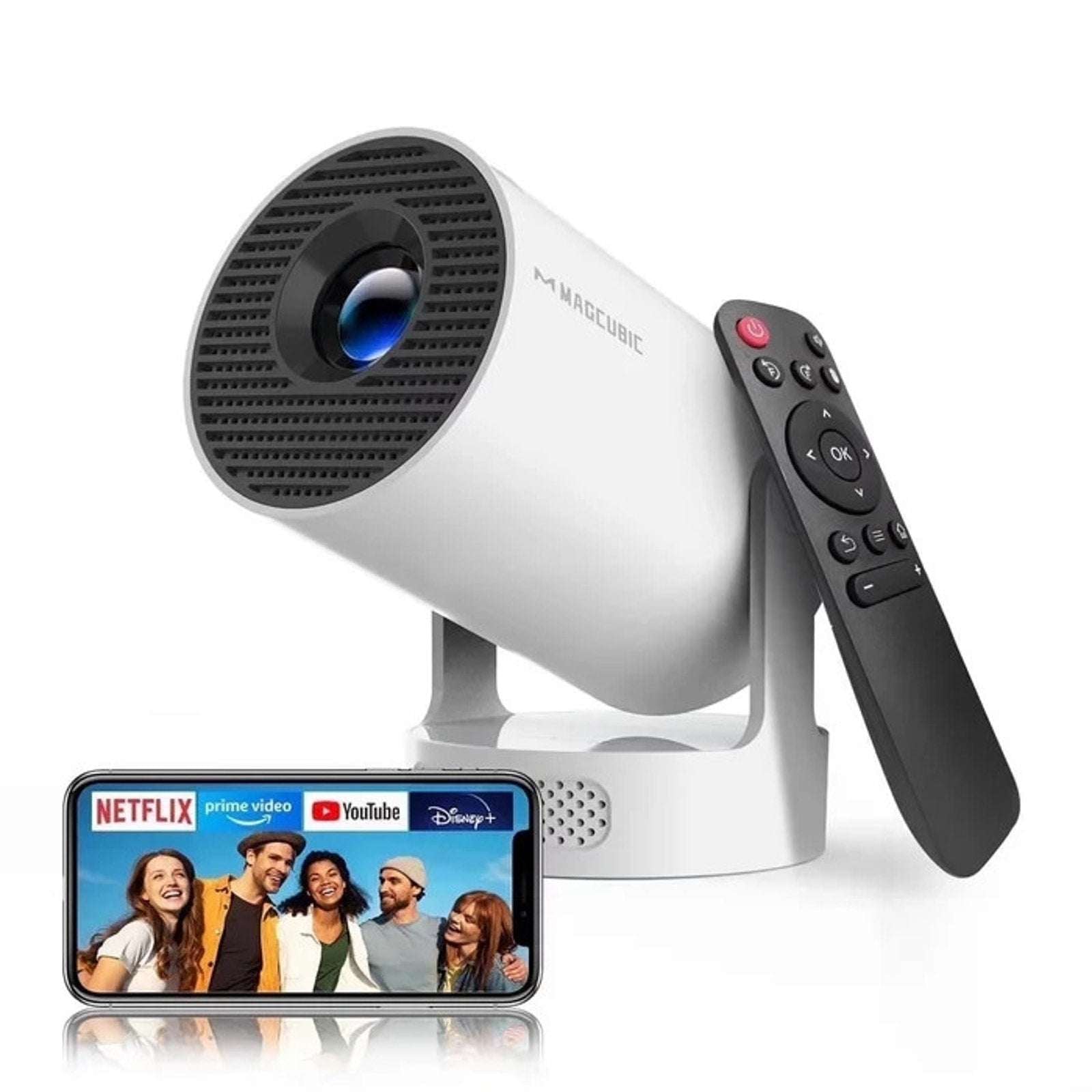 Magcubic HY300 Pro + Projector 8K 720P with 5W Speaker Android 14 8000 Lumens
