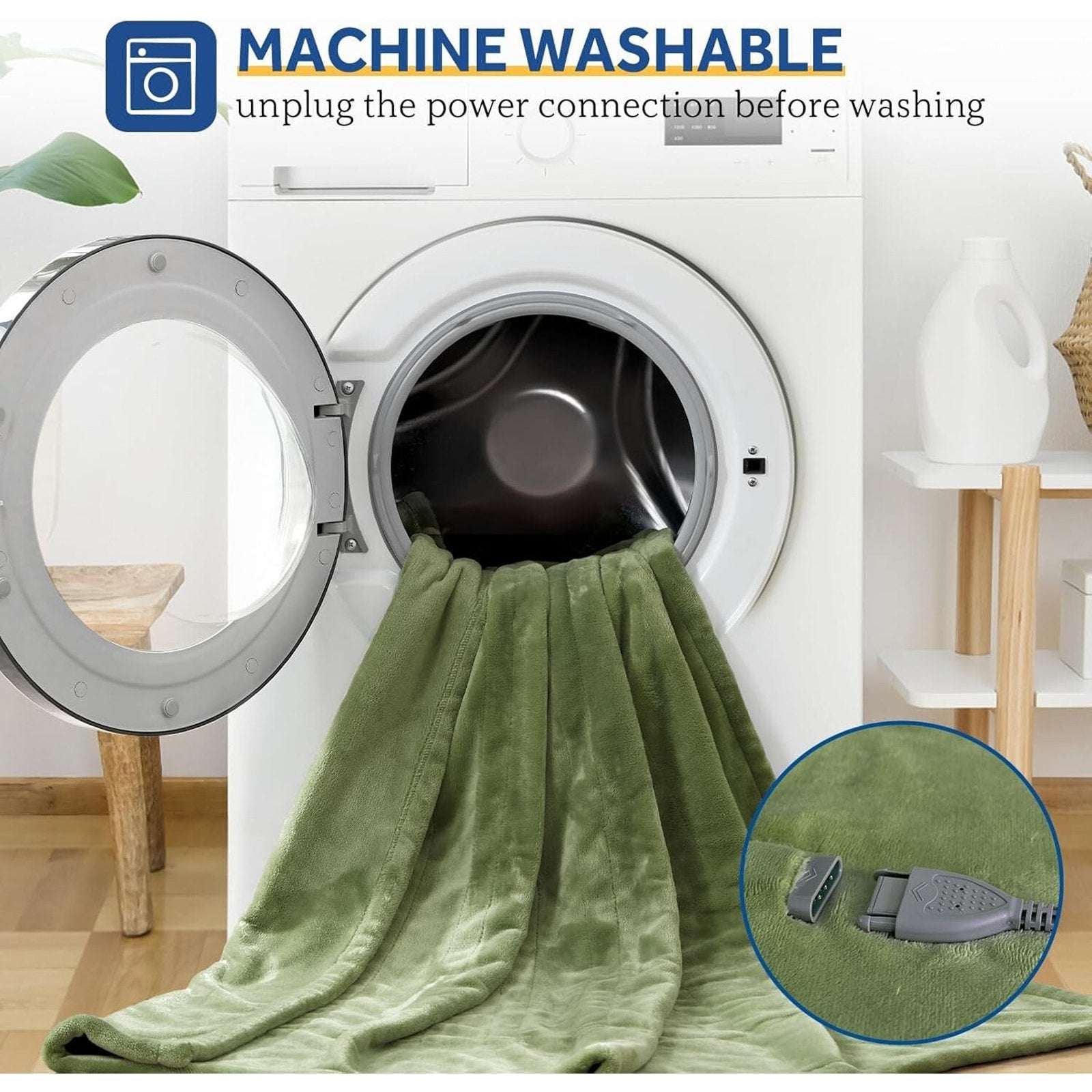 SEALY Electric Heating Blanket Soft Silky Flannel 6 Heat Settings, Auto Shut OFF