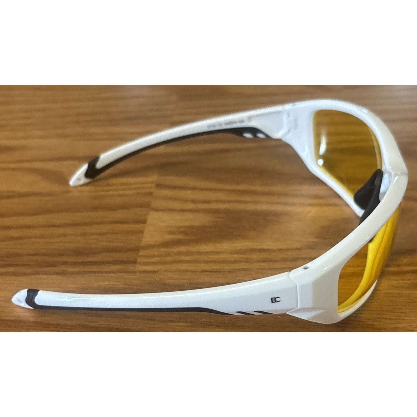 BIRCEN Night Vision Anti Glare Glasses White Sports Frames for Driving Fishing +