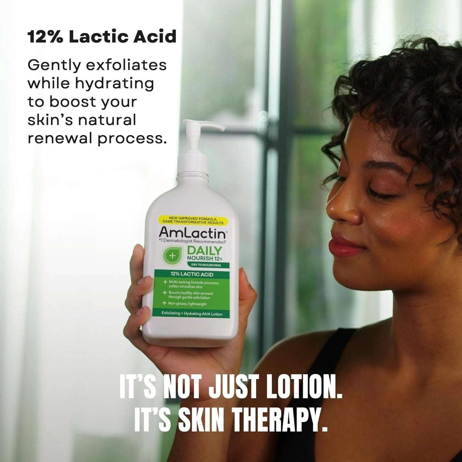AmLactin Daily Nourish 12% Lactid Acid Exfoliating Lotion Dry Skin to Rough Skin