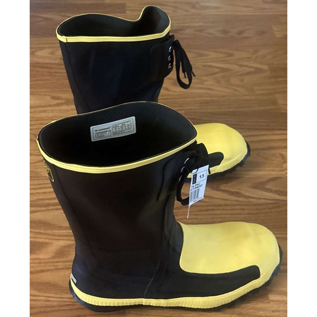 LACROSSE Meta Pac 12" Metatarsal Guard Steel Toe Rubber Work Boots Men's 13 US