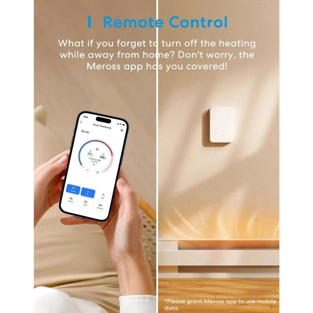 meross Smart Wi-Fi Thermostat for Electric Baseboard and in-Wall Heaters MTS200