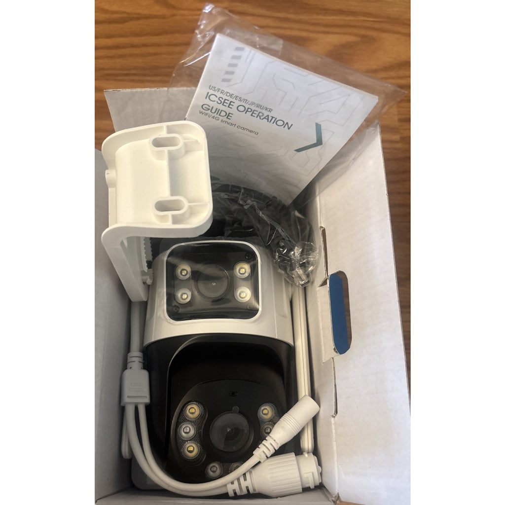 2CPU 6MP WiFi Camera Outdoor Dual Lens/Screen Auto Tracking, Night Vision, 2-Way