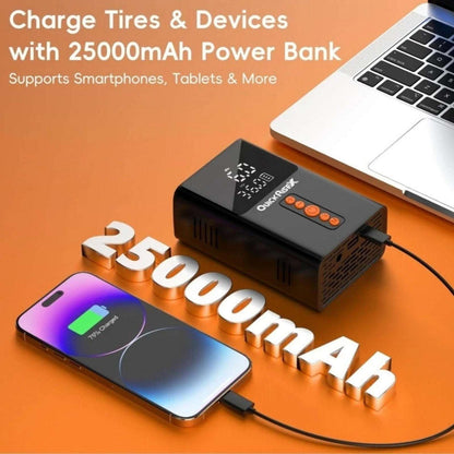 160 PSI Portable Air Inflator Rechargeable Tire Inflator w Digital Gauge & Light